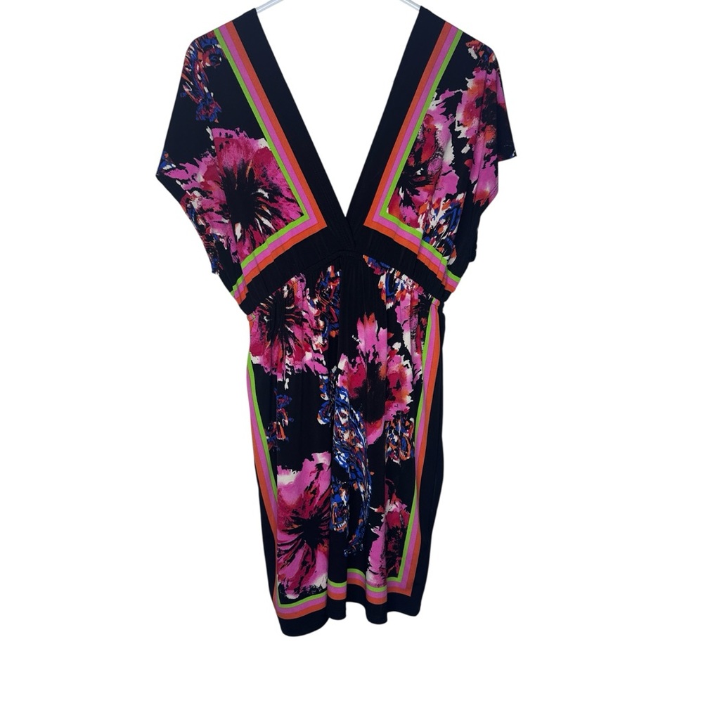 Snap Black and Pink Floral Dress Size Small